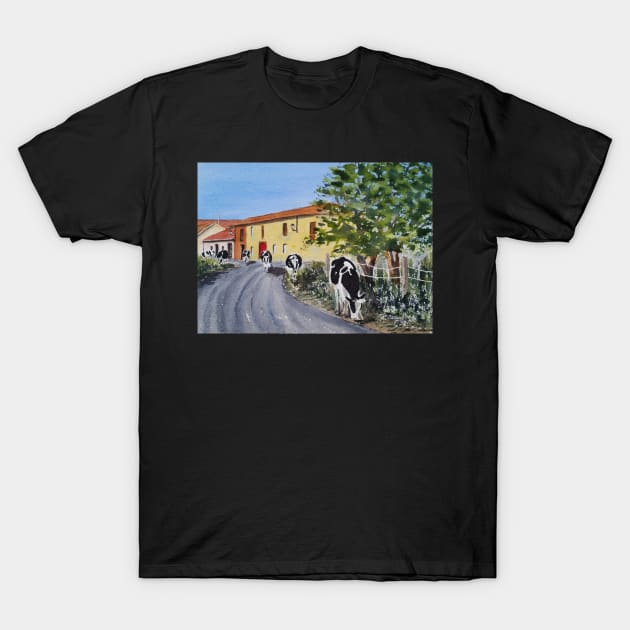 Cows on the Camino de Santiago T-Shirt by CatherineMcCoy